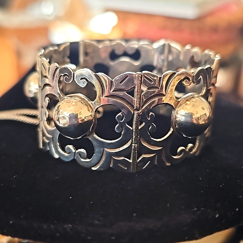 Sterling Silver Panel Bracelet